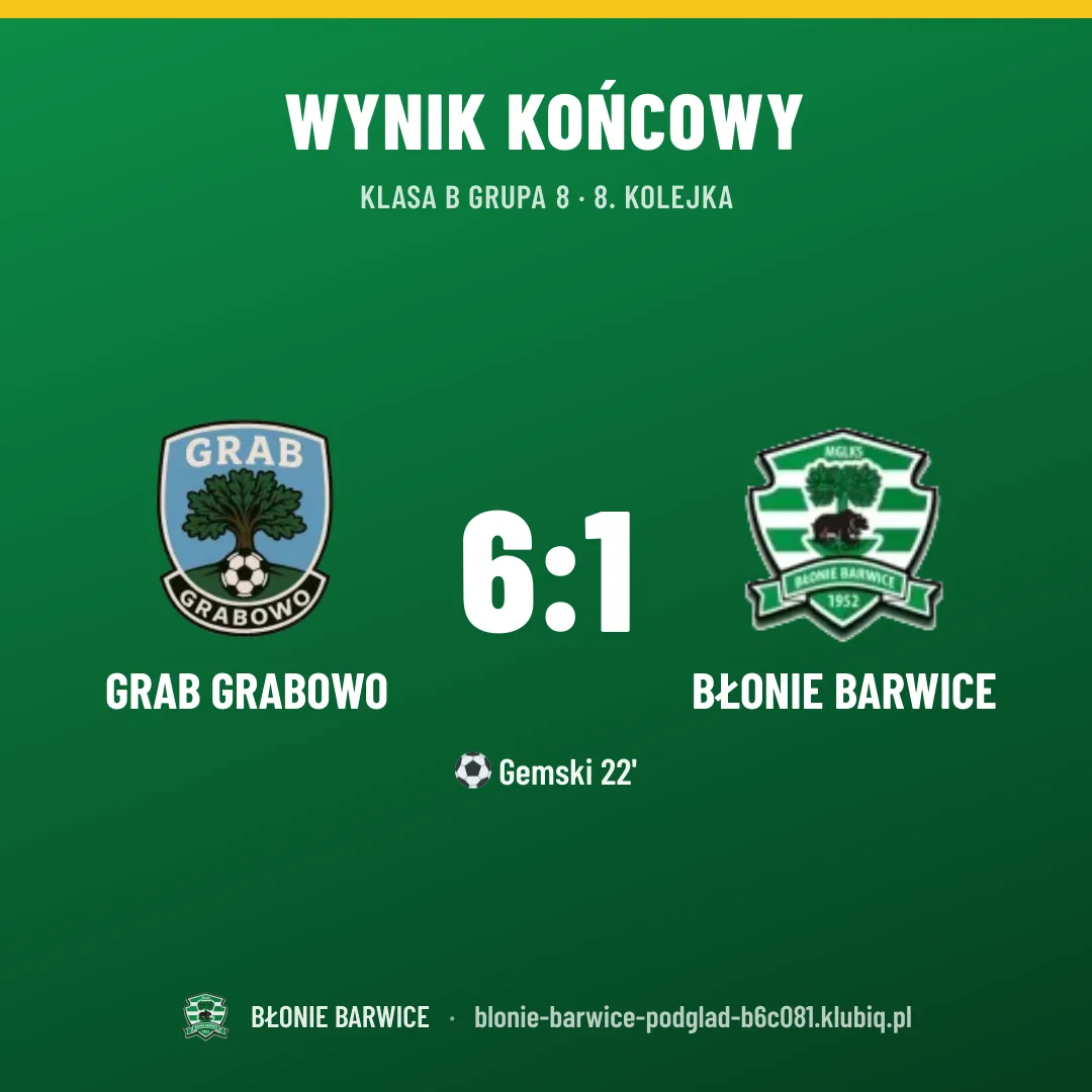 GRAB GRABOWO 6:1 BŁONIE Barwice