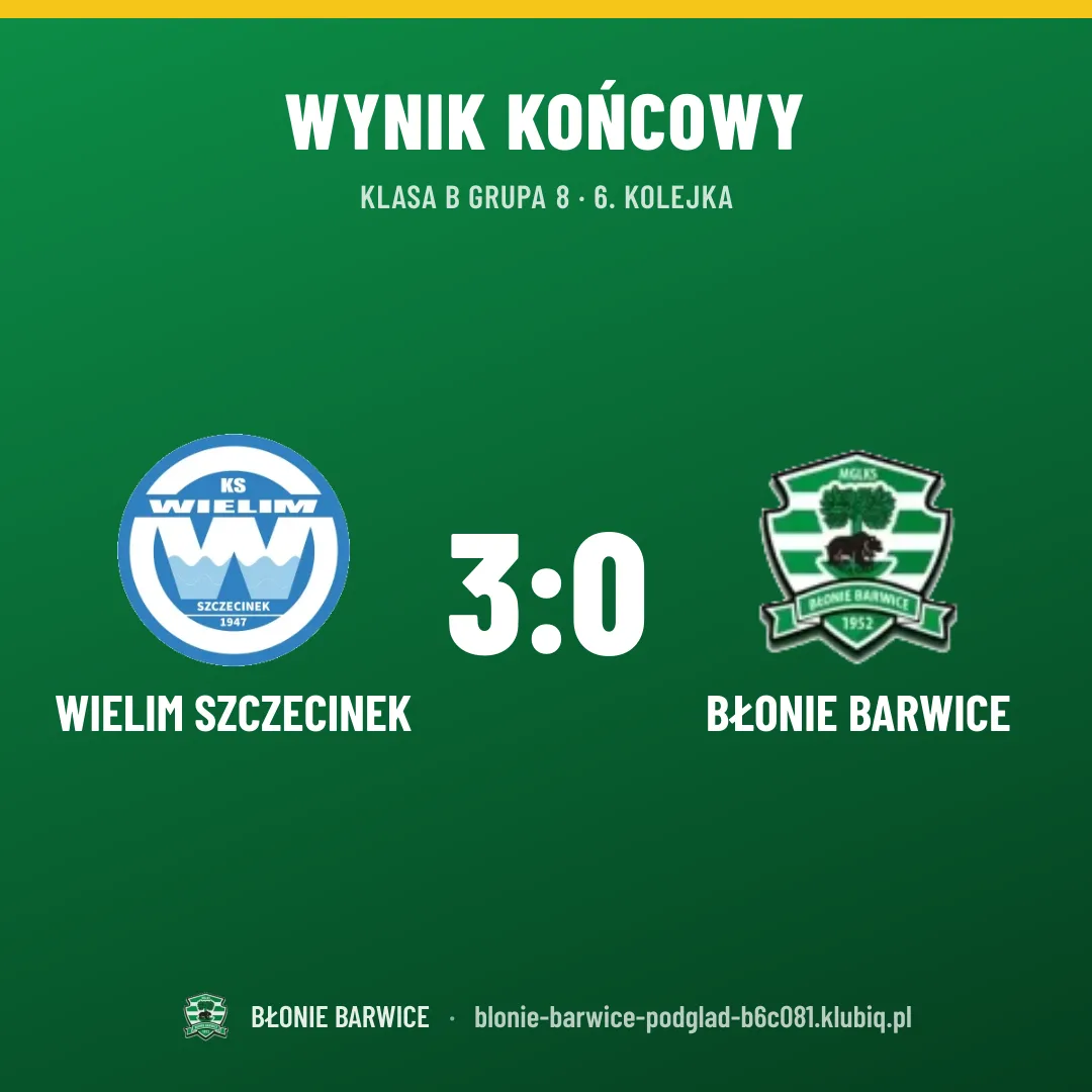 Wielim Szczecinek 3:0 BŁONIE Barwice